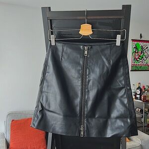 Talula black leather skirt